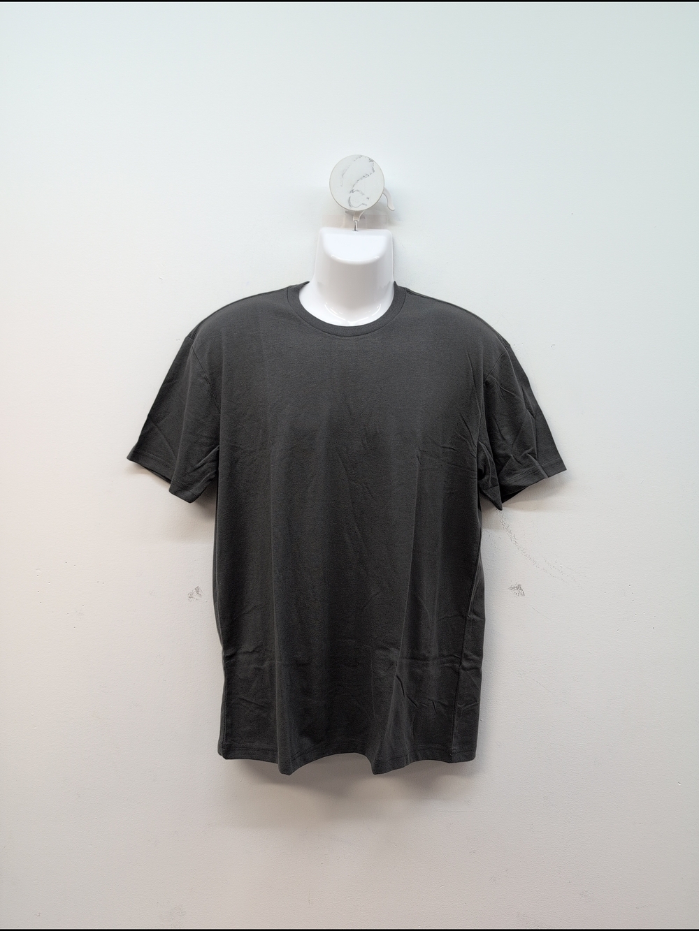 True Classic Solid Crew Neck Short Sleeves Men's T Shirt Large Black